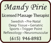 Mandy Pirie, Licensed Massage Therapist Mandy Pirie, Licensed Massage Therapist